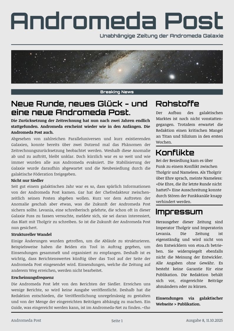 Titelblatt Ausgabe 8